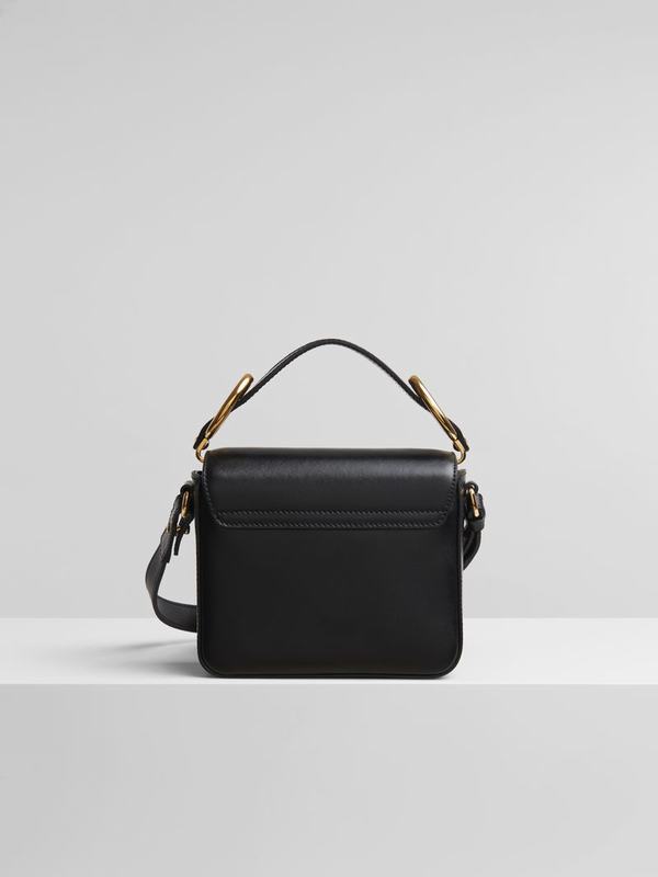 Mini Bolsos Mujer Chloé C Negras Suede RSNI15890